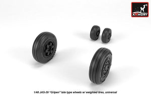 Armory Models AW48504 JAS-39 Gripen wheels w/ weighted tires, late 1/48 – Bild 2