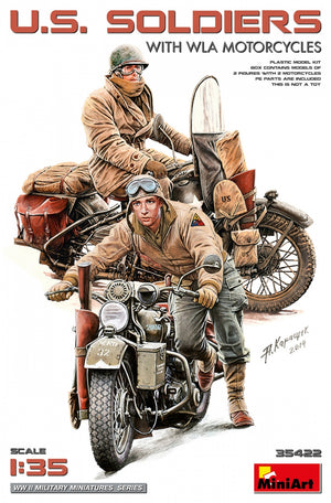 MiniArt 35422 US SOLDIERS WITH WLA MOTORCYCLES 1/35