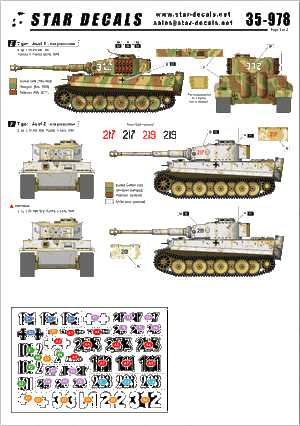 Star Decals 35-978 Tiger I Ausf E Mid production 1/35 – obrázek 2