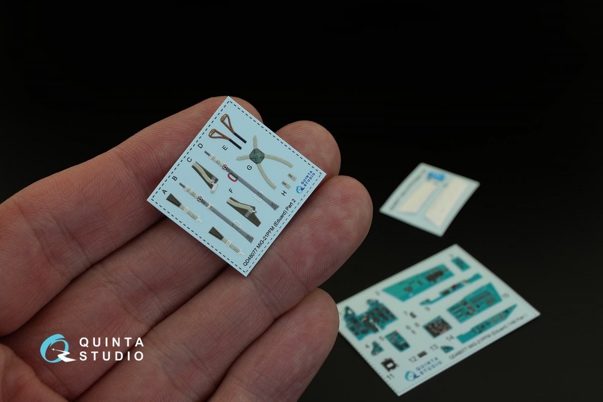 Quinta Studio QD48077 MiG-21PFM 3D-Printed &amp;amp; colored Interior on decal paper (for Eduard kit) 1/48 – image 5
