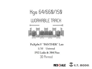 ET Model P35-001 WWII German Pz.Kpfw.V &amp;quot;PANTHER&amp;quot; Late Workable Track (3D Printed) 1/35
