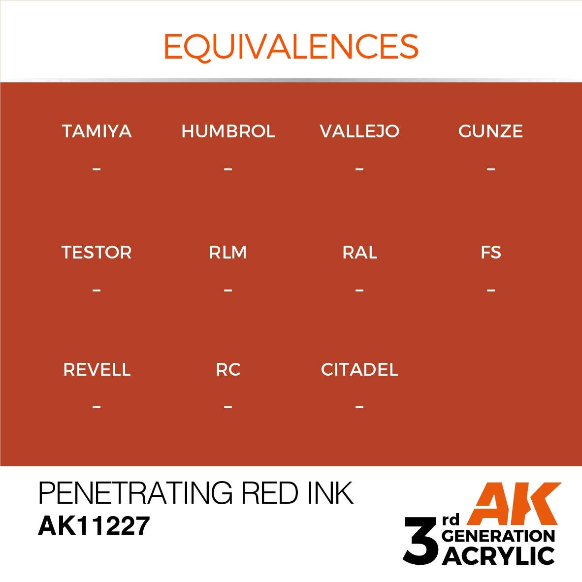 AK Interactive AK11227 PENETRATING RED – INK 17ml – obrázek 3