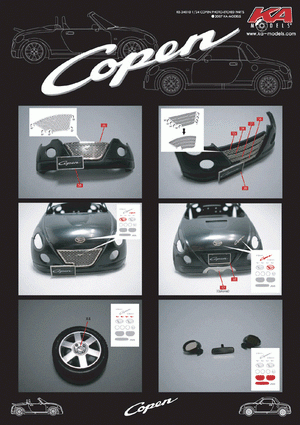KA Models KE-24010 Daihatsu Copen Detail-up Etched part 1/24 – immagine 3