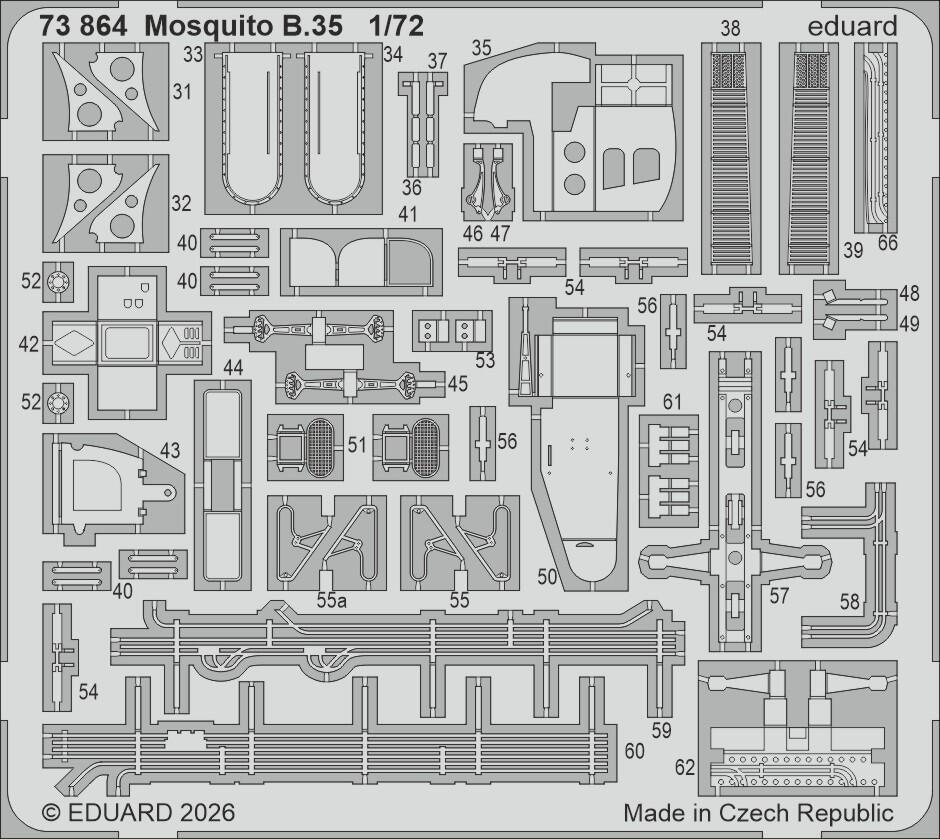 Eduard 73864 Mosquito B.35 for AIRFIX 1/72