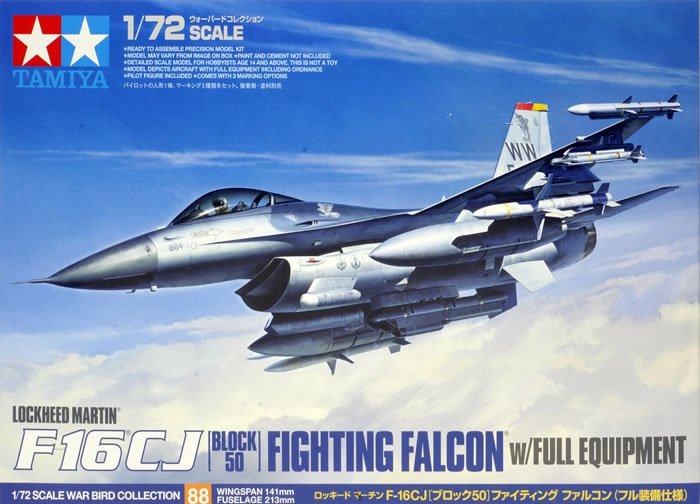 Tamiya 60788 F-16CJ Block 50 Fighting Falcon avec équipement complet (1/72)