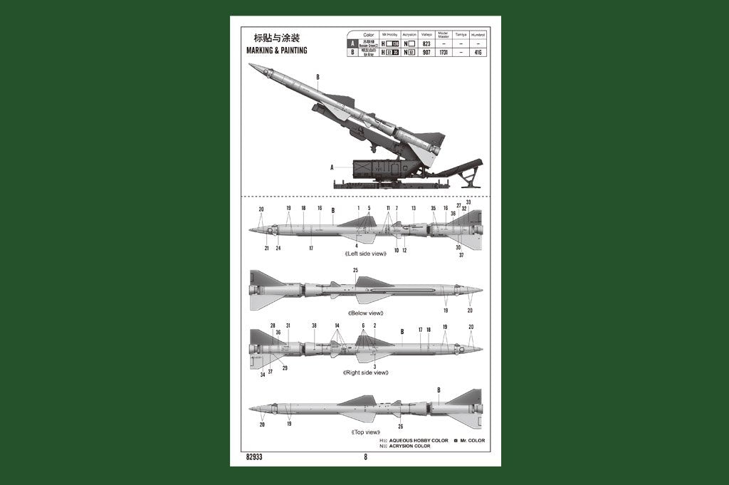Hobby Boss 82933 Sam-2 Missile with Launcher Cabin 1/72 – image 3