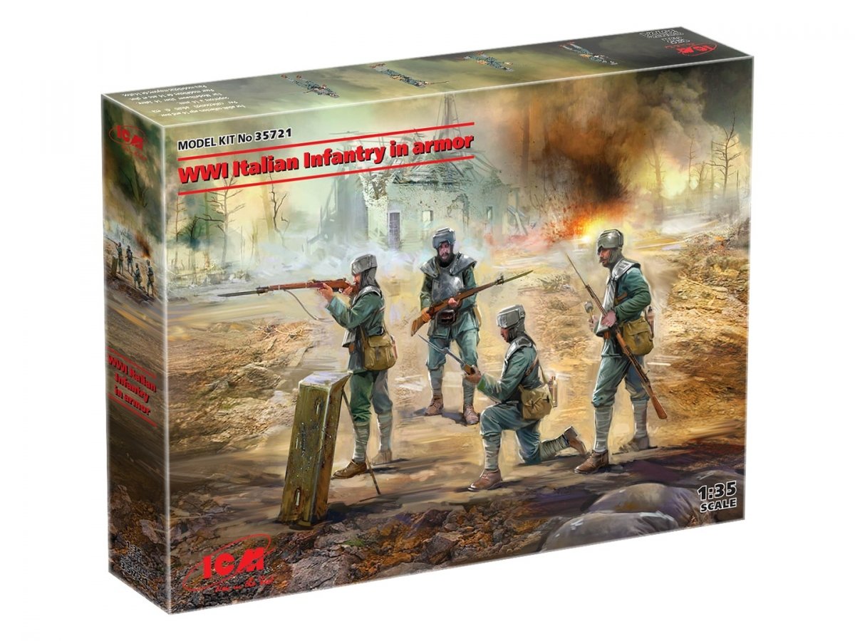 ICM 35721 WWI Italian Infantry in armor 1/35 – Bild 2