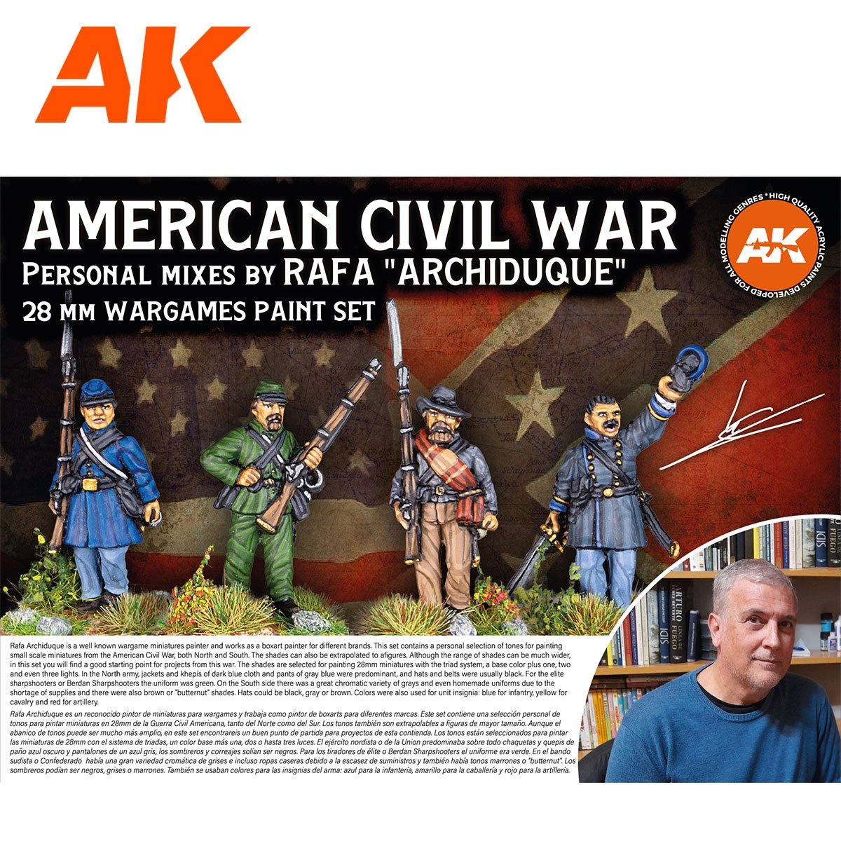 AK Interactive AK11764 SIGNATURE SET – REAF “ARCHIDUQUE” – SPECIAL 28MM AMERICAN CIVIL WAR PAINT SET 18x17 ml – image 4