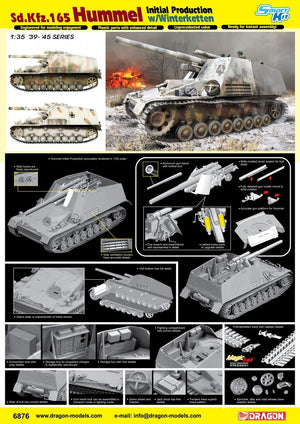 Dragon 6876 Sd.Kfz.165 Hummel Initial Production w/Winterketten 1/35 – obrázek 2