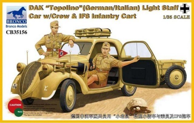 Bronco CB35156 DAK Topolino (allemand/italien) Voiture d'état-major légère (1/35)