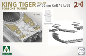 Takom 2178 Sd.Kfz.182 King Tiger Porsche Turret With 105mm KwK 46L/68 - 2 In 1 1/35 – Bild 2