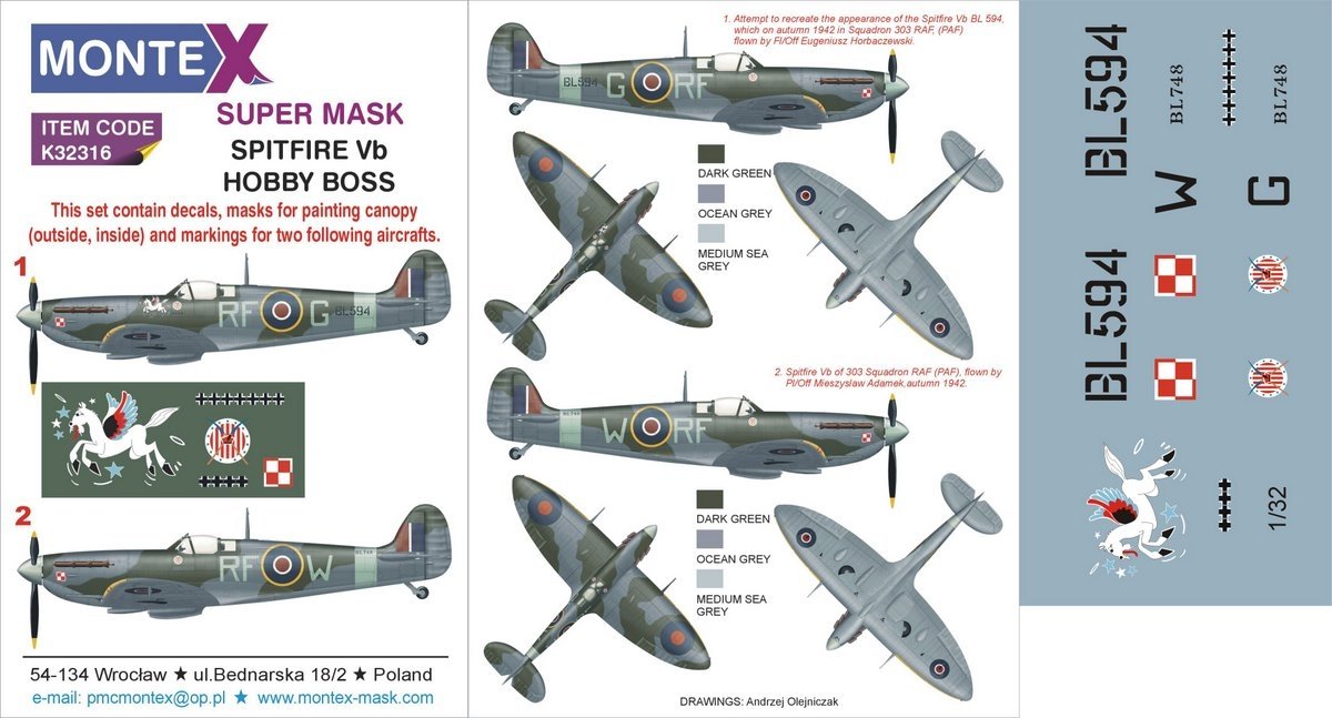 Montex K32316 SPITFIRE Vb 1/32