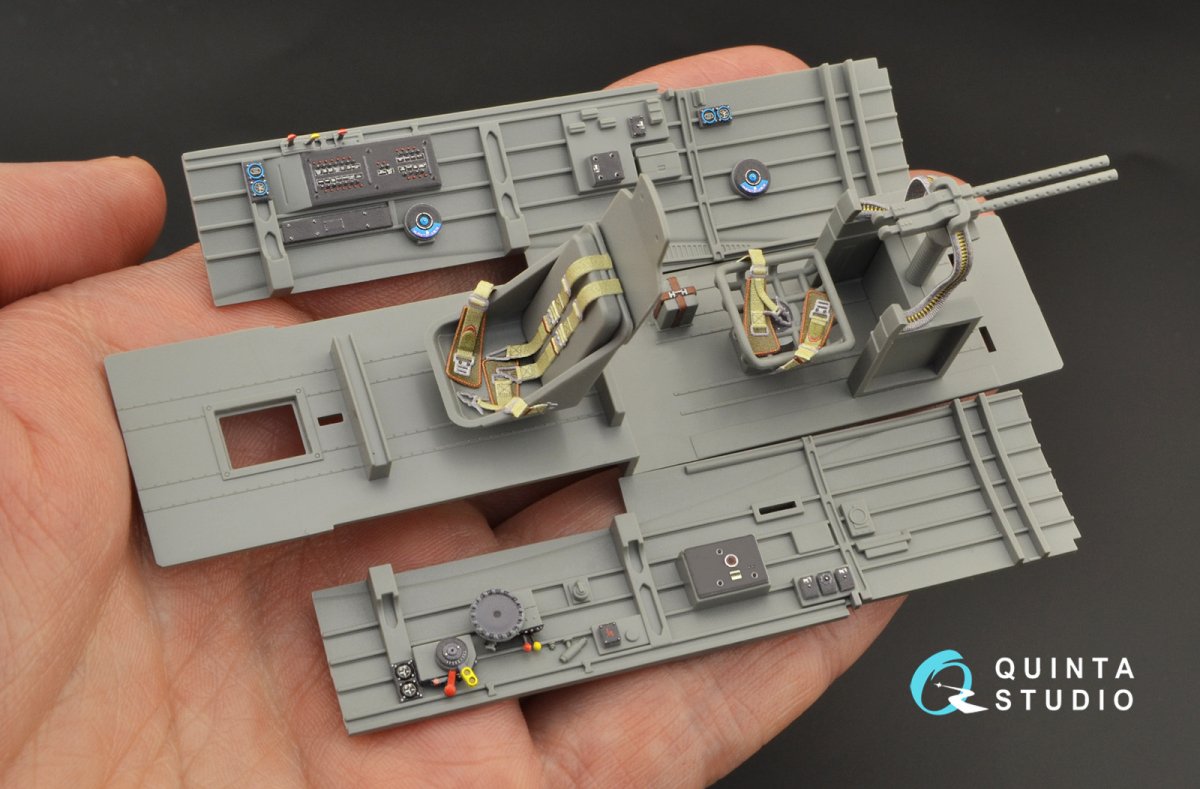 Quinta Studio QD35054 Ju 87G 3D-Printed &amp;amp; colored Interior on decal paper ( Border Model ) 1/35 – immagine 3