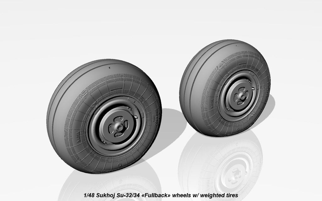 Armory Models AW48025 Sukhoj Su-32FN / Su-34 Fullback wheels w/ weighted tires 1/48 – immagine 7