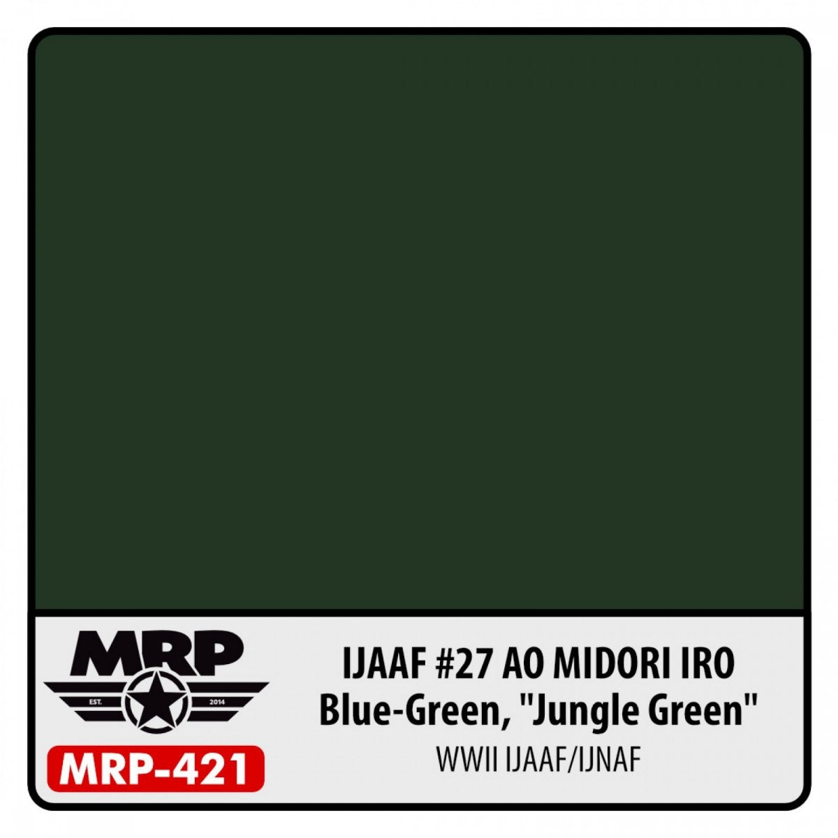 MR. Paint MRP-421 IJAAF #27 Ao Midori Iro (Blue Green, "Jungle Green") 30ml