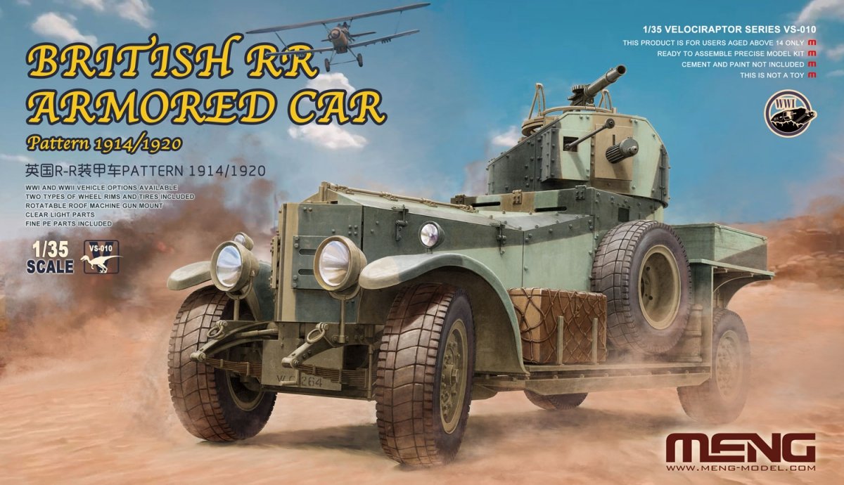 Maquette Meng VS-010 Voiture blindée britannique RR, modèle 1914/1920 (1/35)