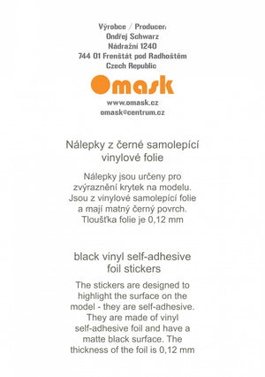 Omask X8001 Universal set 1 - black vinyl foil (80092, 80093, 80094, 80095, 80096) – zdjęcie 7