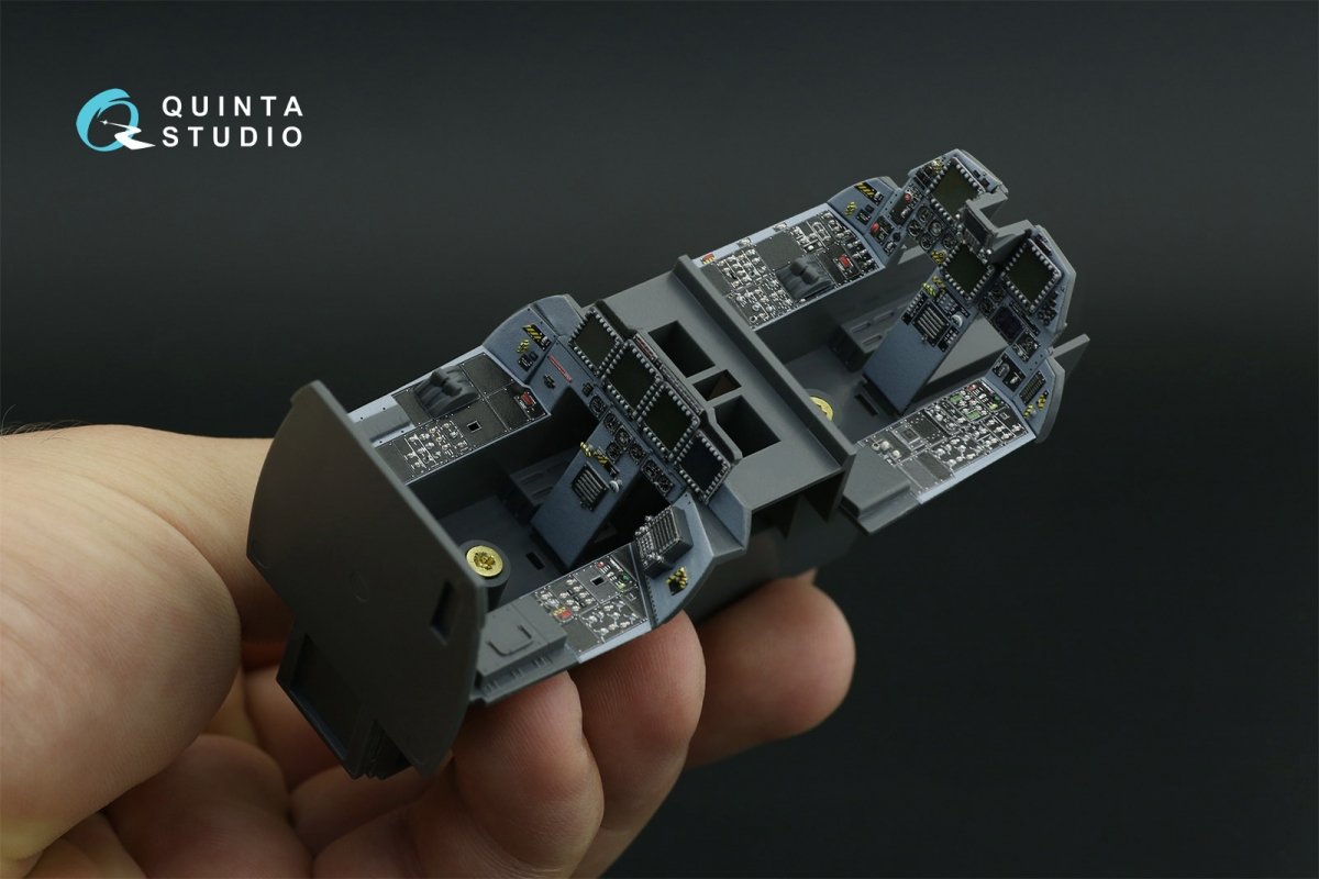 Quinta Studio QDS-32119 F-15E 3D-Printed &amp;amp; colored Interior on decal paper (Tamiya) (small version) 1/32 – image 3