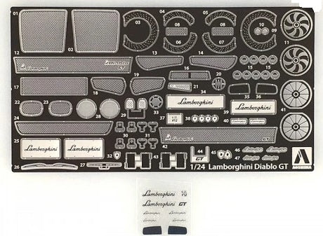 Aoshima 05900 Lamborghini Diablo Common Detail-Up Parts 1/24 – Bild 2