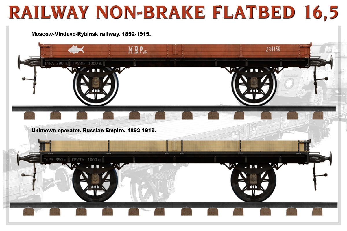 MiniArt 39004 RAILWAY NON-BRAKE FLATBED 16.5 t 1/35 – image 7