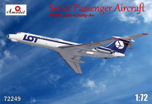 Maquette A-Model 72249 Avion de ligne soviétique Tu-134 LOT Crusty-A (1/72)