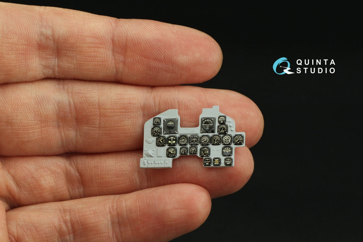Quinta Studio QD32242 US WWII Cockpit instrument gauges with bezels 3D-Printed &amp;amp; colored Interior on decal paper (All Kits) 1/32 – image 5