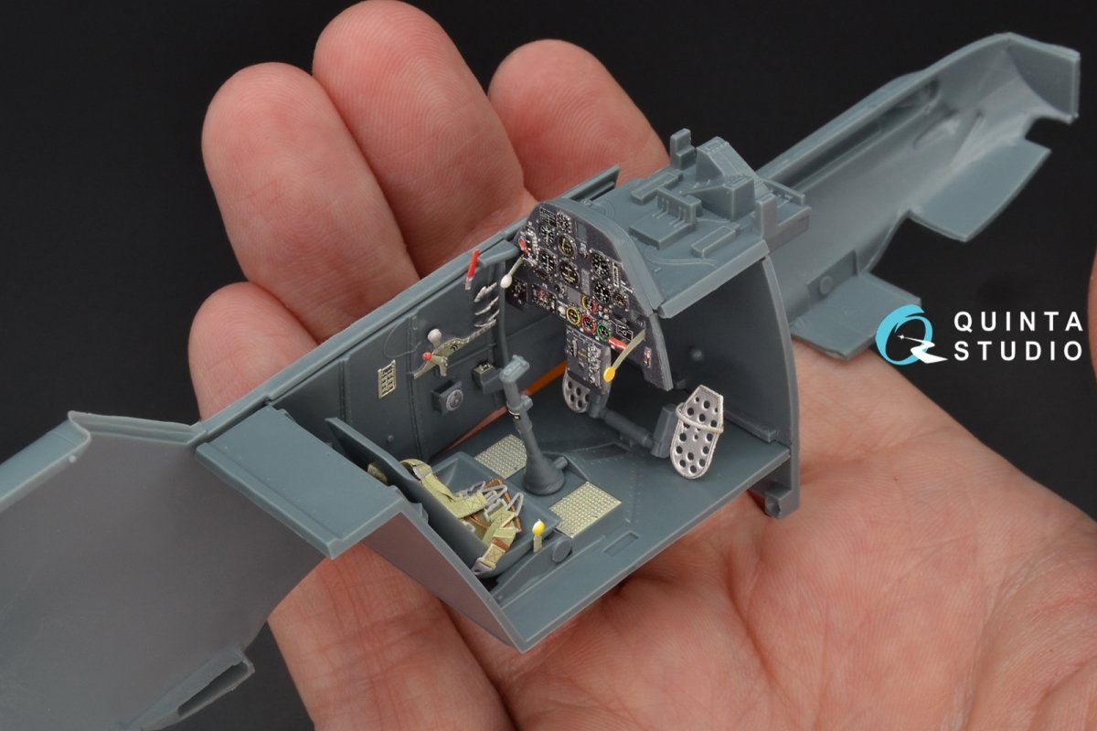 Quinta Studio QD32049 Bf 109E-4 3D-Printed &amp;amp; colored Interior on decal paper (for Eduard kit) 1/32 – Bild 6