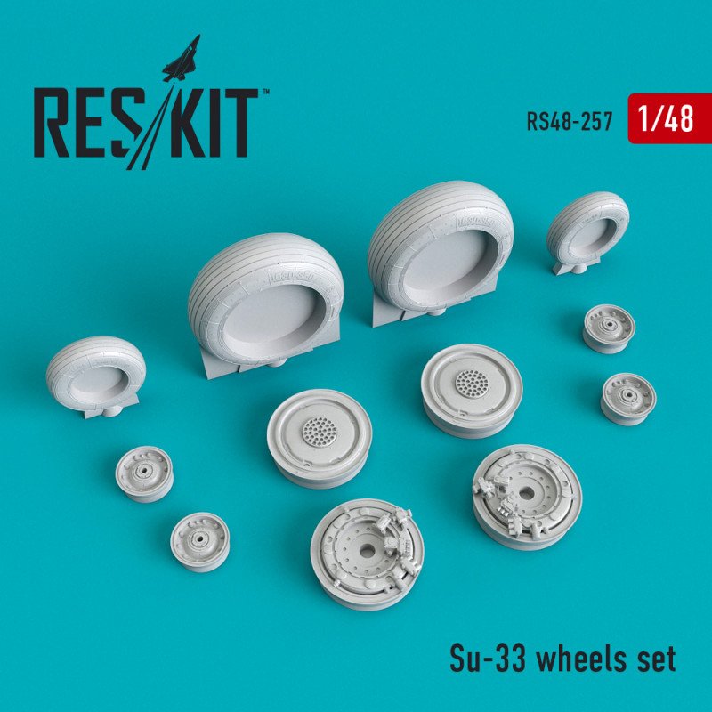 RESKIT RS48-0257 Jeu de roues Su-33 1/48 
