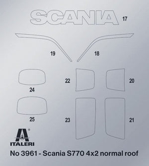 Italeri 3961 Scania S770 4x2 Normal Roof - LIMITED EDITION 1/24 – obrázek 11