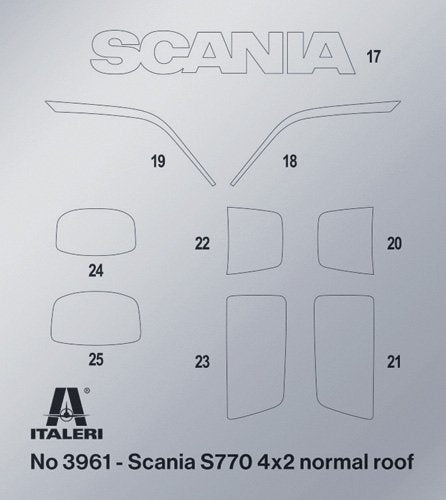 Italeri 3961 Scania S770 4x2 Normal Roof - LIMITED EDITION 1/24 – obrázek 11