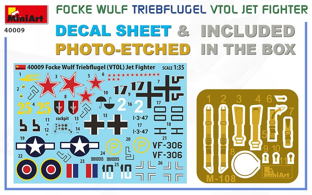 MiniArt 40009 Focke Wulf Triebflugel (VTOL) Jet Fighter 1/35 – obrázek 2