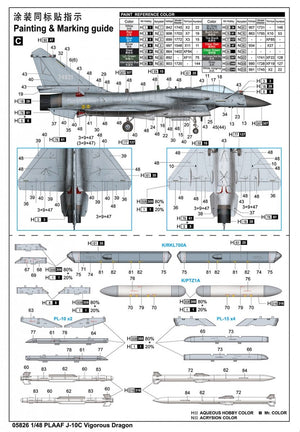 Trumpeter 05826 PLAAF J-10C Vigorous Dragon 1/48 – obrázek 6