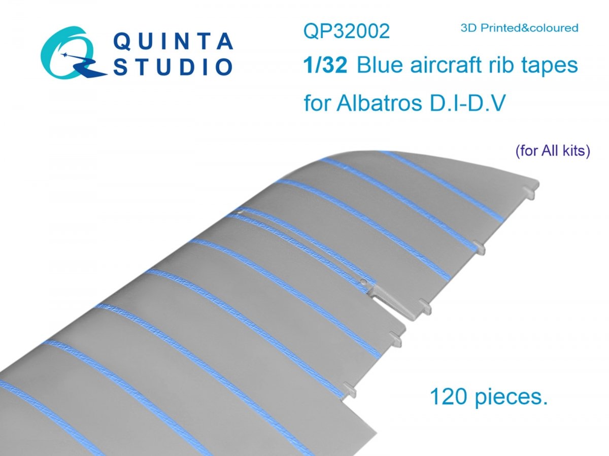 Quinta Studio QP32002 Blue rib tapes Albatros DI-DV (for All kit) 1/32