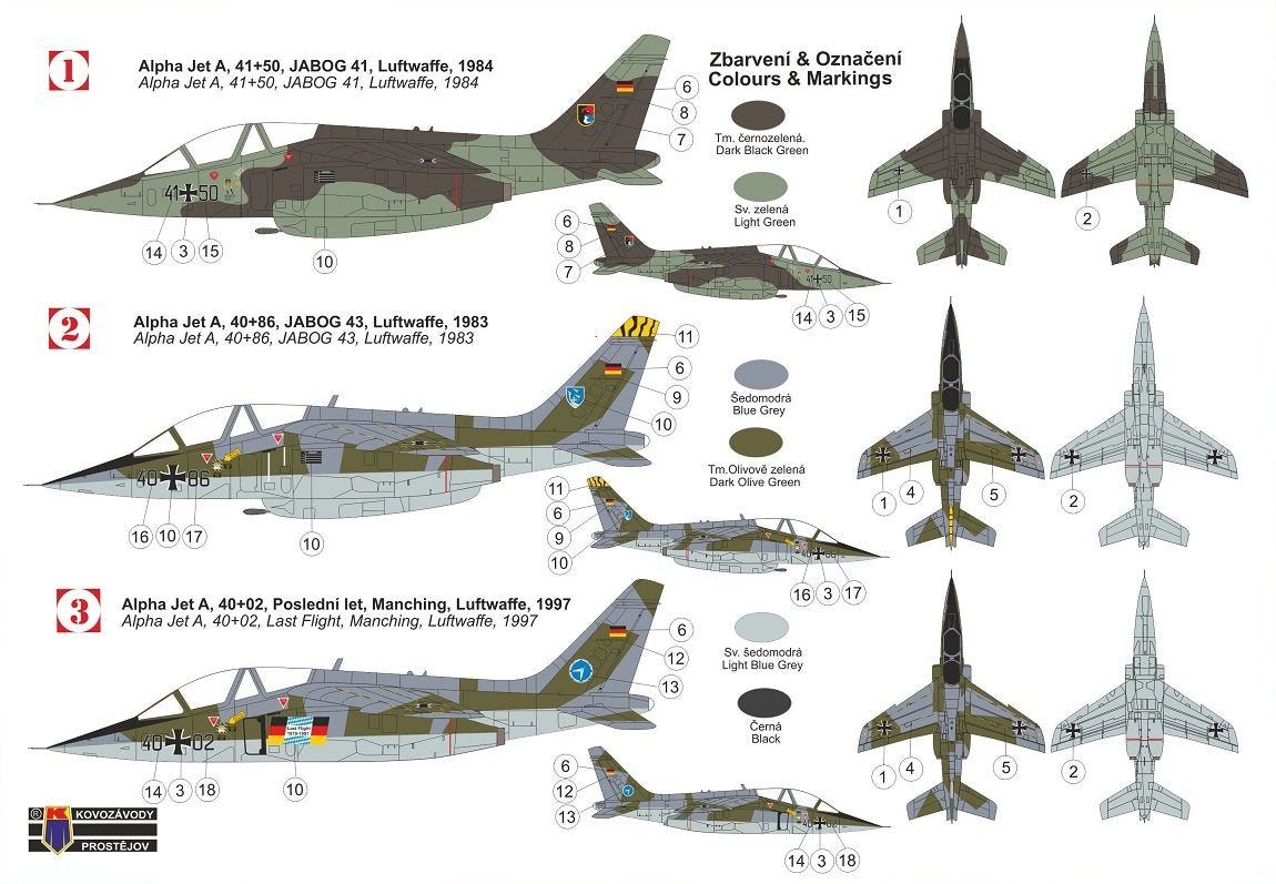 Kovozavody Prostejov KPM0266 Alpha Jet A &amp;quot;Bundesluftwaffe&amp;quot; 1/72 – imagen 2