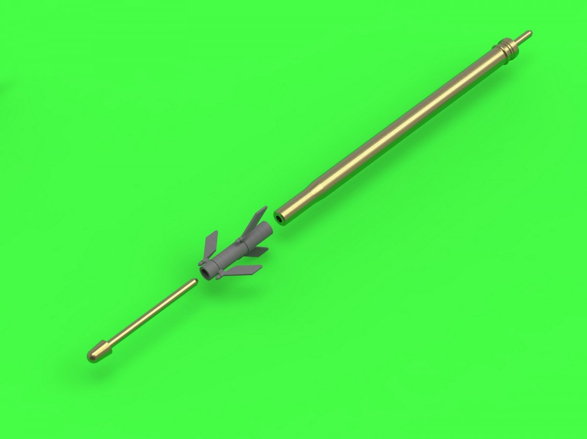 Master AM-72-110 Mi-24 (Hind D/E) - JakB-12.7 machine gun barrel and DUAS probe (metal and resin parts) 1/72 – immagine 2