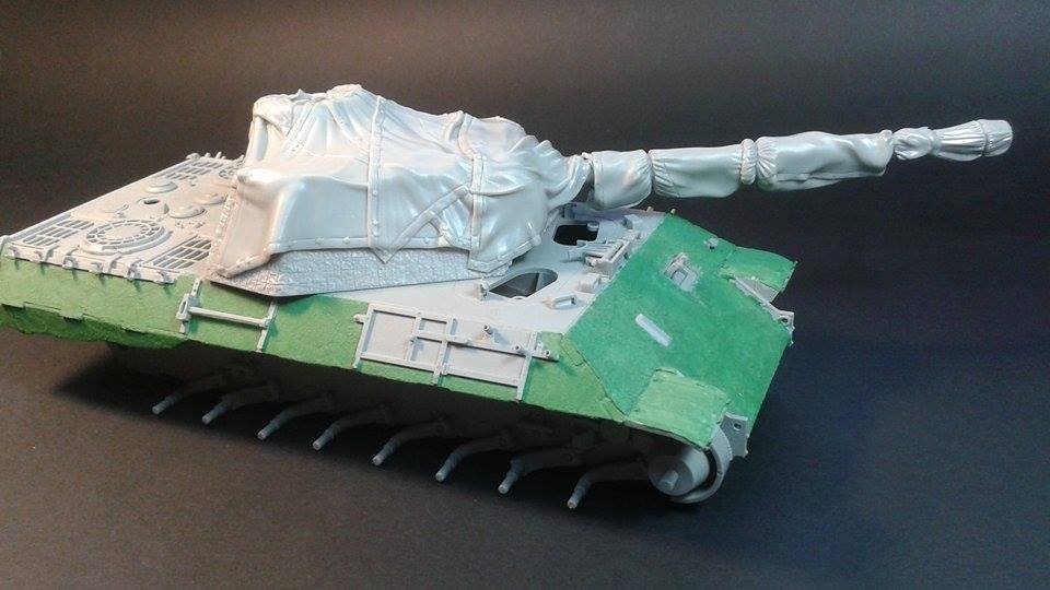 Panzer Art RE35-420 Panther A/G turret with Zeltbahn camouflage net 1/35 – image 3