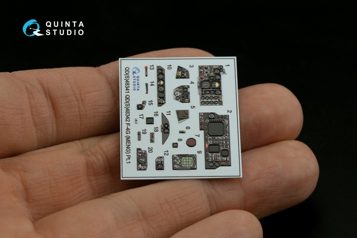 Quinta Studio QD48342 F-4G late 3D-Printed &amp;amp; colored Interior on decal paper (Meng) 1/48 – obrázek 7