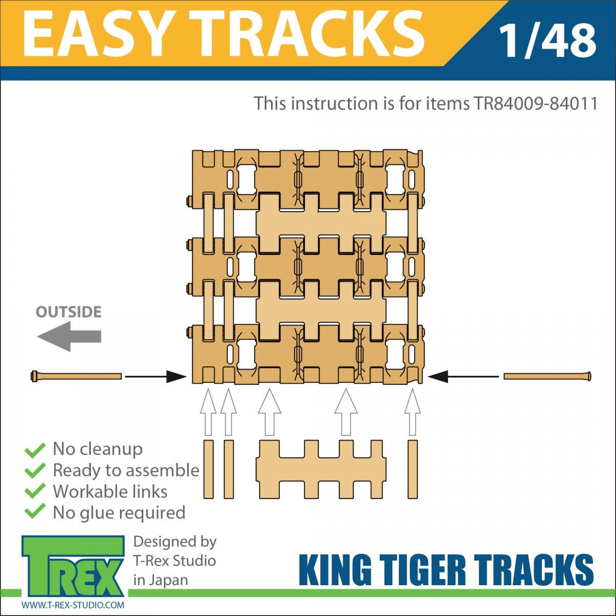 T-Rex Studio TR84011 Porsche Jagdtiger Tracks 1/48 – image 5