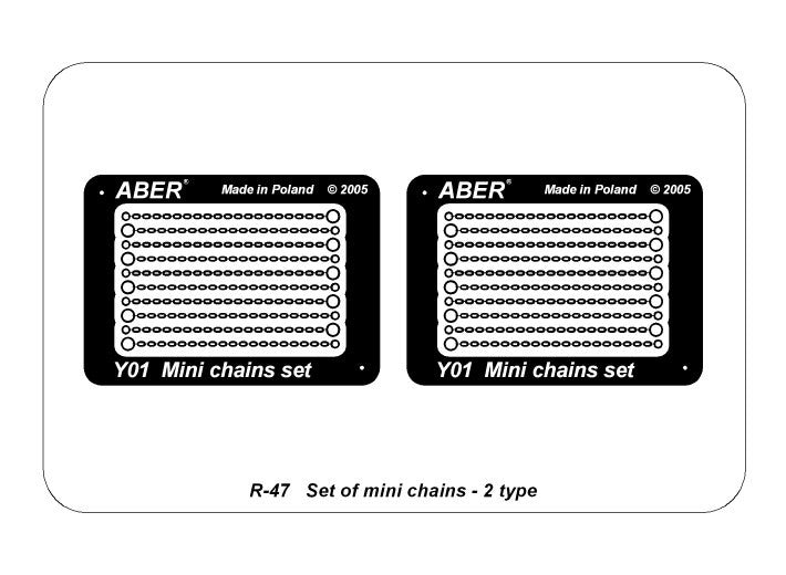 Aber R-47 Set of Mini Chains 2 Type / Zestaw miniaturowych łańcuszków drugiego typu 1/16 - 1/48