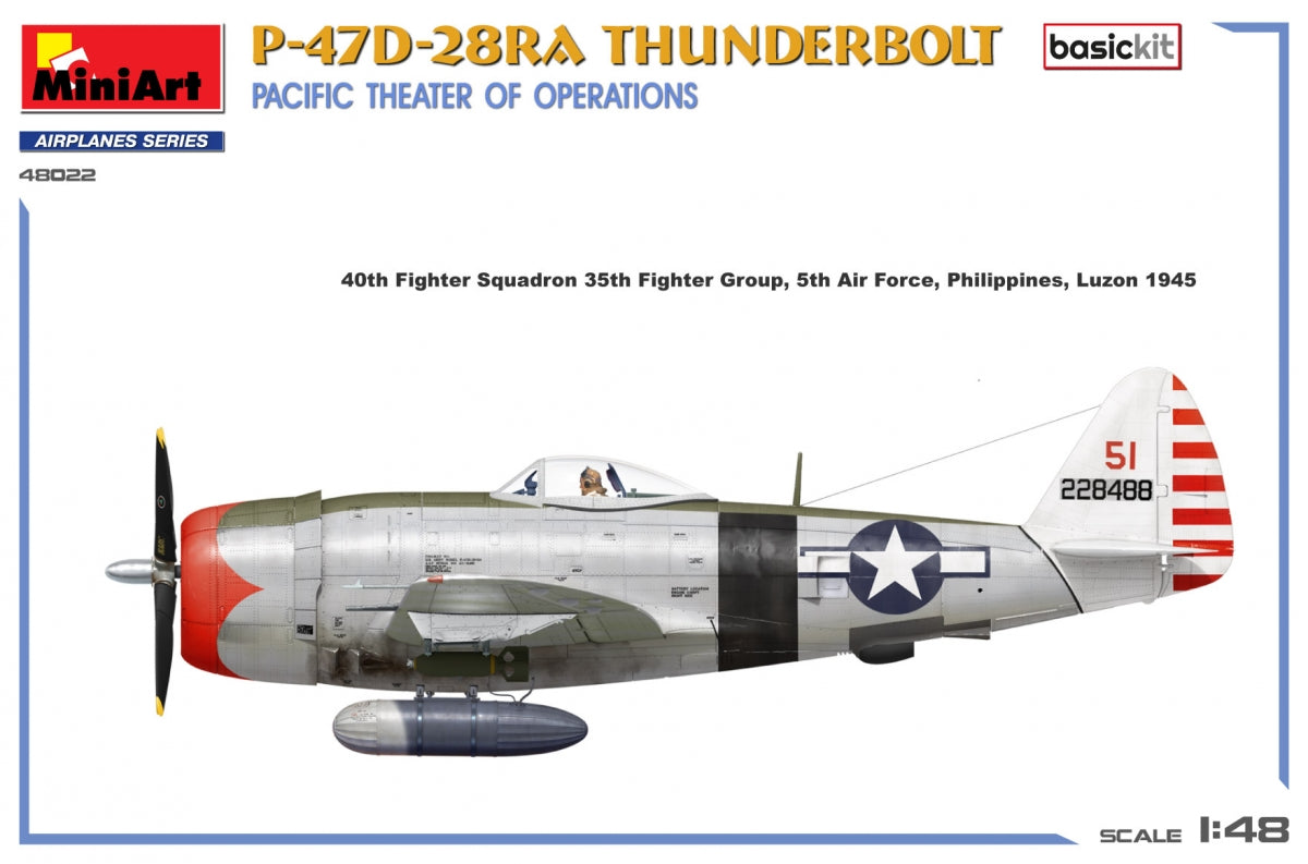 MiniArt 48022 P-47D-28RA THUNDERBOLT. PACIFIC THEATER OF OPERATIONS. BASIC KIT 1/48 – image 3
