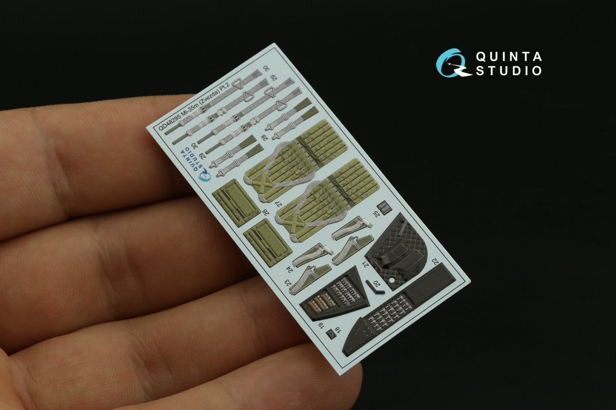 Quinta Studio QD48295 Mi-35M 3D-Printed &amp;amp; colored Interior on decal paper (Zvezda) 1/48 – image 12