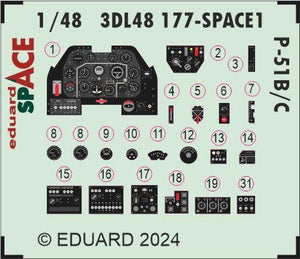 Eduard 3DL48177 P-51B/ C SPACE EDUARD 1/48 – image 3