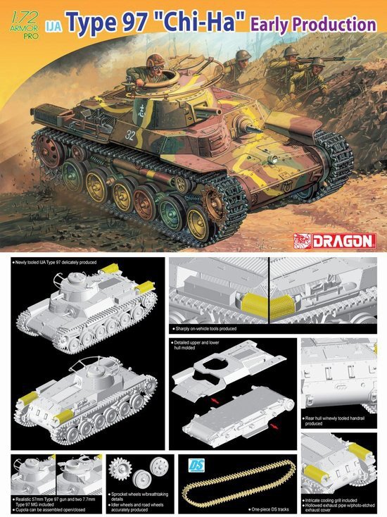 Dragon 7395 Type 97 Chi-Ha Early Production 1/72 – obrázek 2