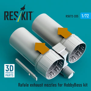 RESKIT RSU72-0335 Rafale exhaust nozzles for HobbyBoss kit (3D Printed) 1/72
