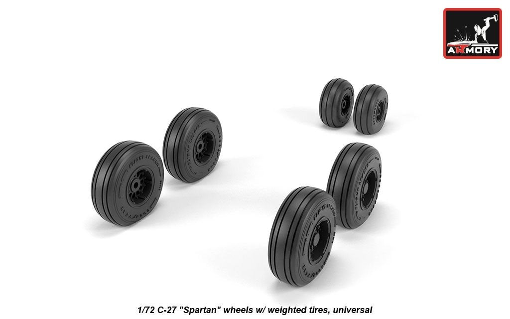 Armory Models AW72505 C-27 Spartan wheels w/ weighted tires 1/72 – image 2