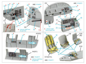 Quinta Studio QDS-48542 Boeing B-17F 3D-Printed &amp;amp; colored Interior on decal paper (HK models, Eduard) (small version) 1/48 – Bild 4