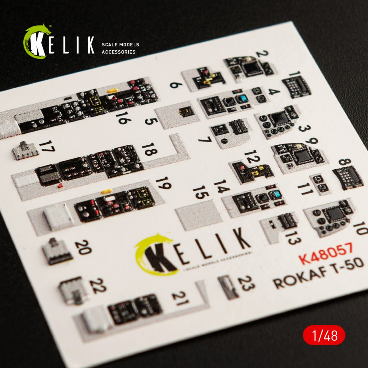 KELIK K48057 T-50 ROKAF INTERIOR 3D DECALS FOR ACADEMY KIT 1/48 – image 2