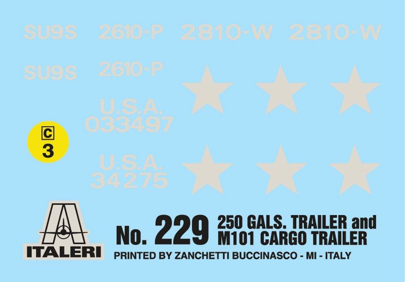 ITALERI 0229 250 gal.s Tank Trailer 1/35 – image 3
