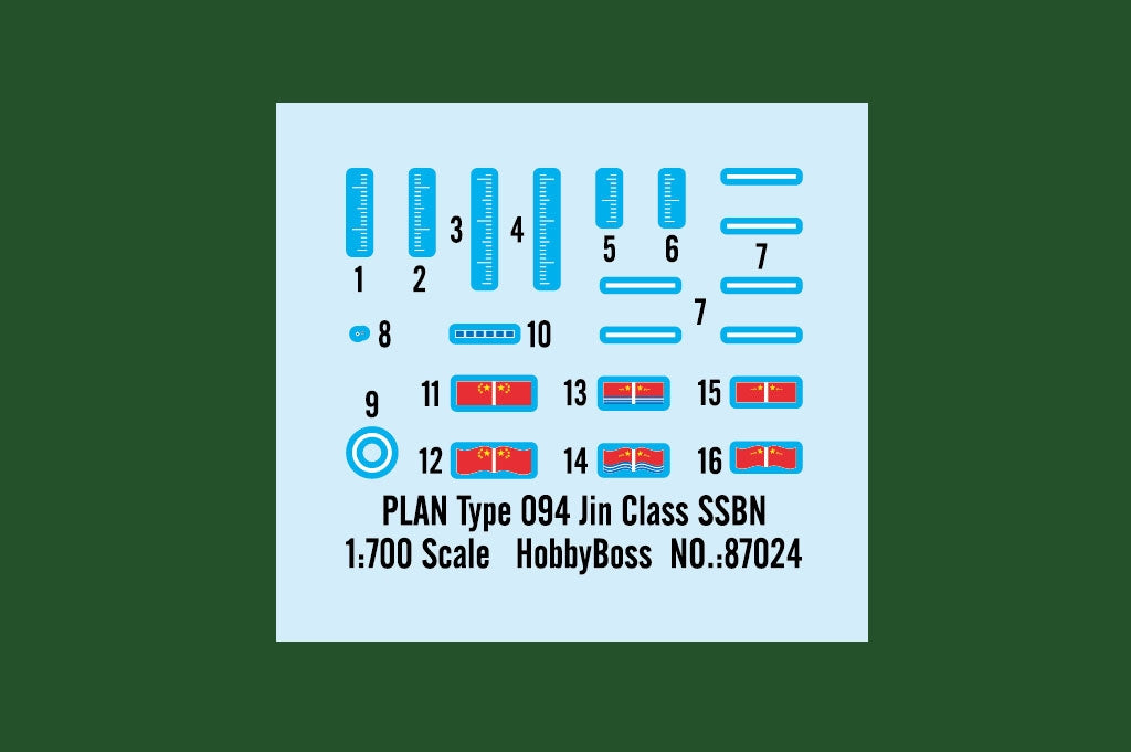 Hobby Boss 87025 PLAN Type 094A Jin Class SSBN 1/700 – obrázek 4