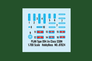 Hobby Boss 87025 PLAN Type 094A Jin Class SSBN 1/700 – obrázek 4